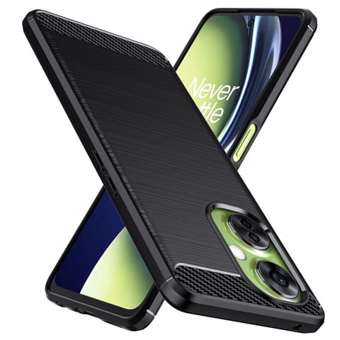 WFTE Cover Per OnePlus Nord CE 3 Lite 5G – Custodia Morbida TPU Ultrasottile, Antiurto E Antiscivolo, Nero Opaco
