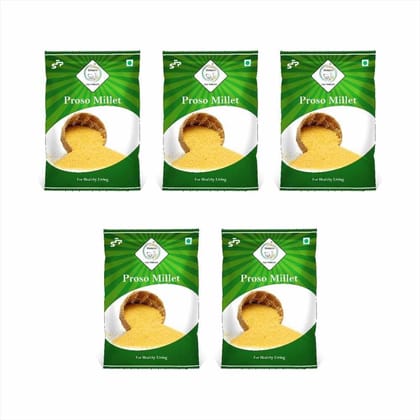 SWASTH Unpolished and Natural Proso Millet 05kg Pack of 5-1Kg Each (Other Names of Porso Millet Chena,Baragu,Variga,Pani Varagu)