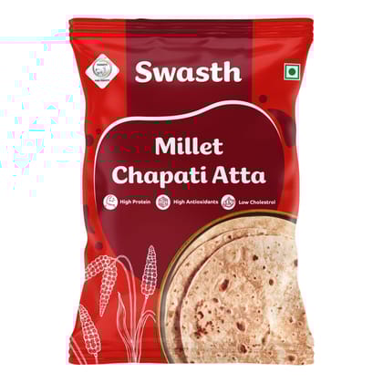 Swasth Millet Chapati Atta- 1Kg - High Fiber Atta - Low Carbohydrate Chapati Atta