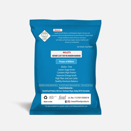 Swasth Unpolished and Natural Barnyard Millet (Other Names Of Barnyard Millet - Udalu ,Jhangora, Sanwa, Kuthiravali (Kuthiraivolly), Udalu, Kodisama, Oodalu, Kavadapullu, Swank, Shyama Khira Cereals)