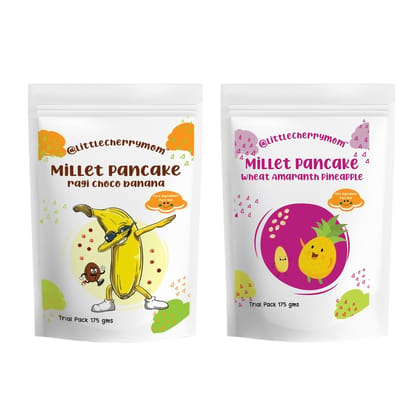 Power Pancake Combo – Ragi Choco Banana + Wheat Amaranth Pineapple – 175 gms Each