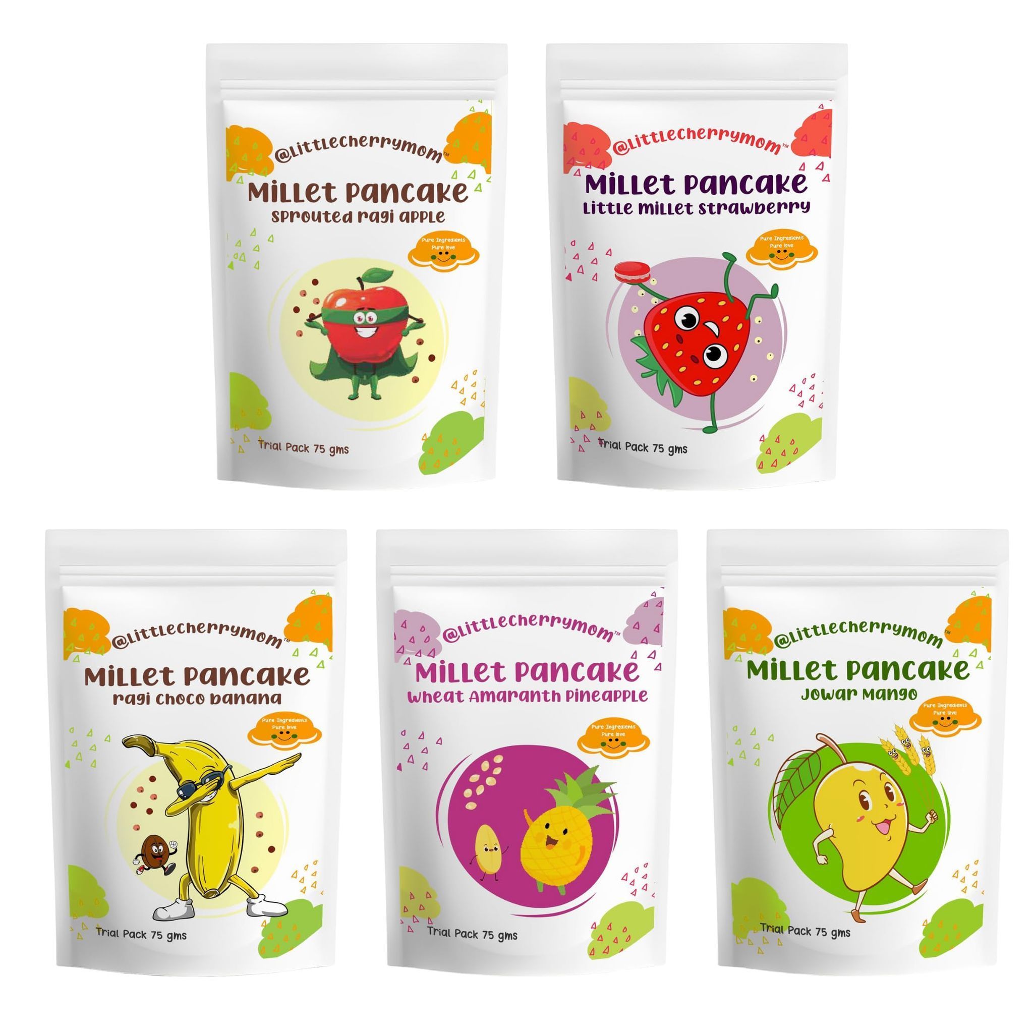 Pancake Trial Combo – All 5 Flavours 75gm Each