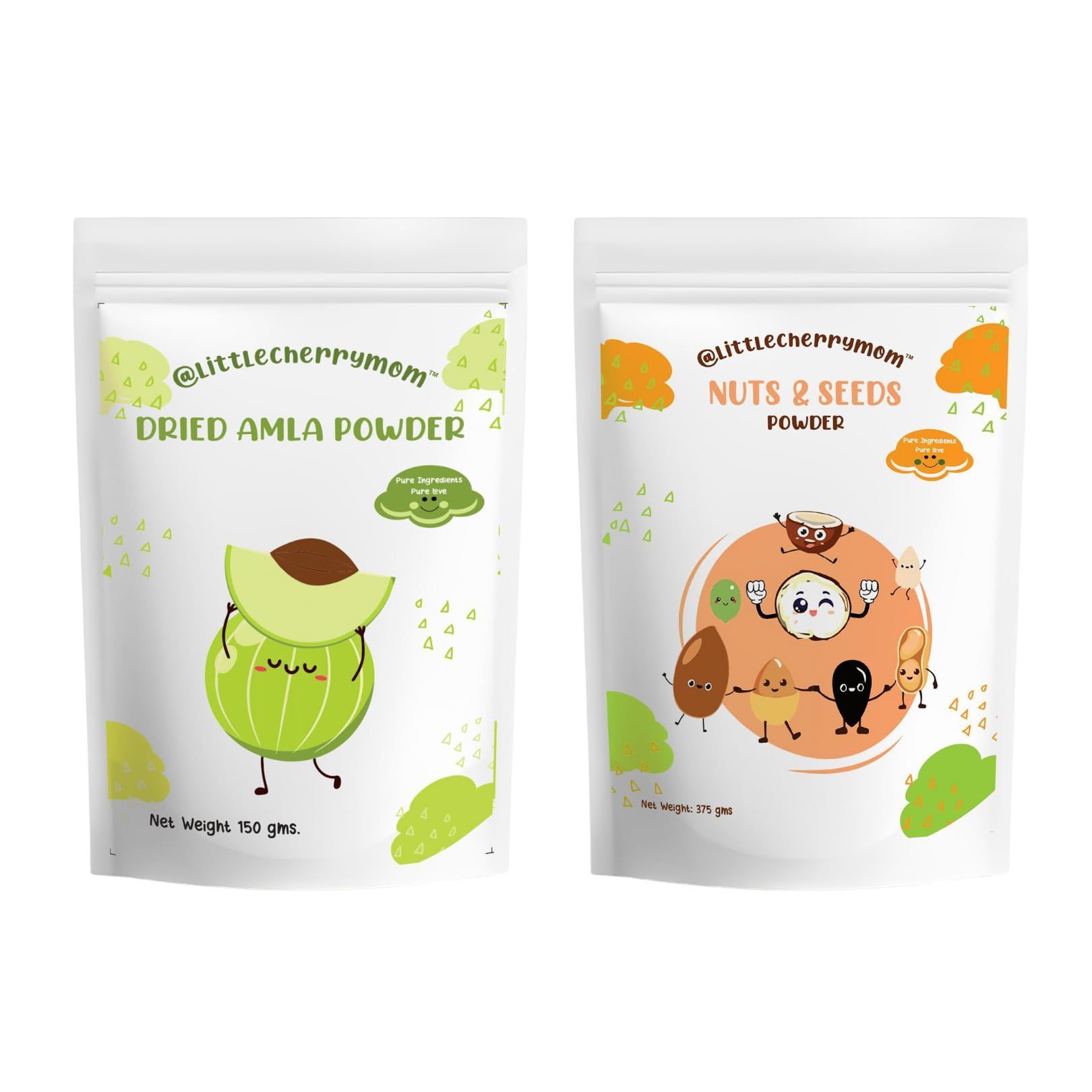 Immunity Booster Combo – 1x300g Nuts & Seeds Powder, 1x150g Dried Amla Powder