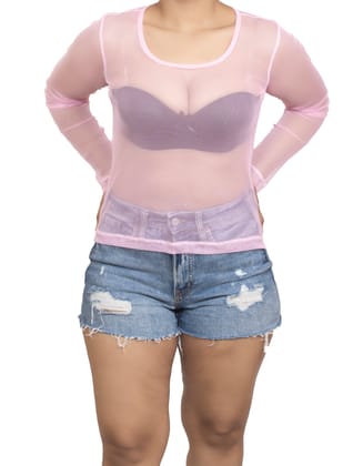Pink Soft and Stretchy Cotton Knit Rib Fitted V Neck Fitted Casual and Sports Crop Top Pink Soft and Stretchy Cotton Knit Rib Fitted V Neck Fitted Casual and Sports Crop Top