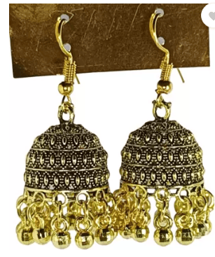 Bronze Jhumki Earring, Hoop Earring