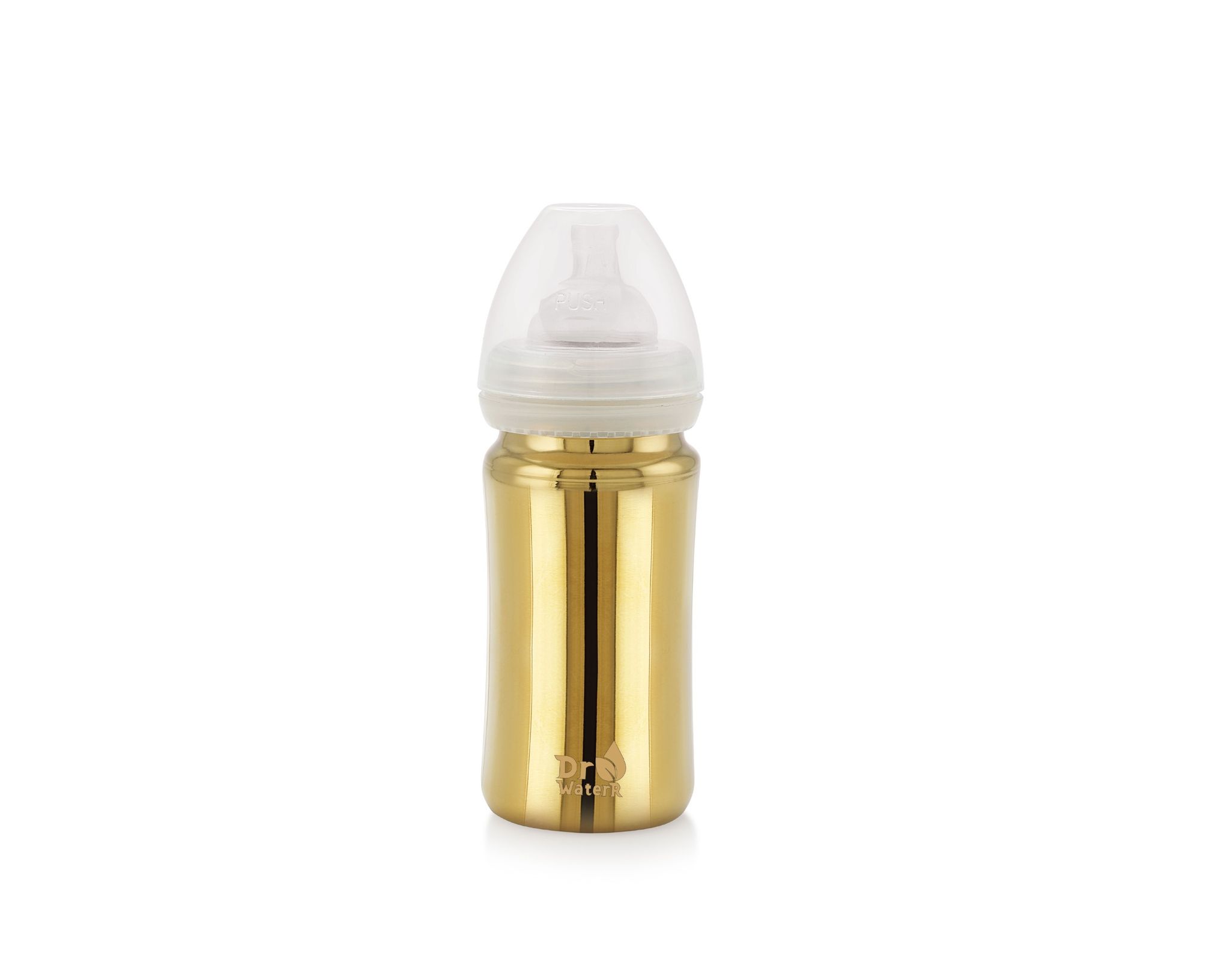 Dr.WaterR Stainless Steel Baby Feeding Bottle 300ml Set of 1, Wide Neck Gold Premium, Infants 0-3 Years, Bottle for Milk, Water, Juice, Ideal for Home, Gifting, Birthday, Special Occasions
