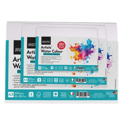 Brustro Artists Watercolour Paper, 300 GSM PC