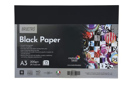 Brustro Black Paper - 200 GSM Size Parent