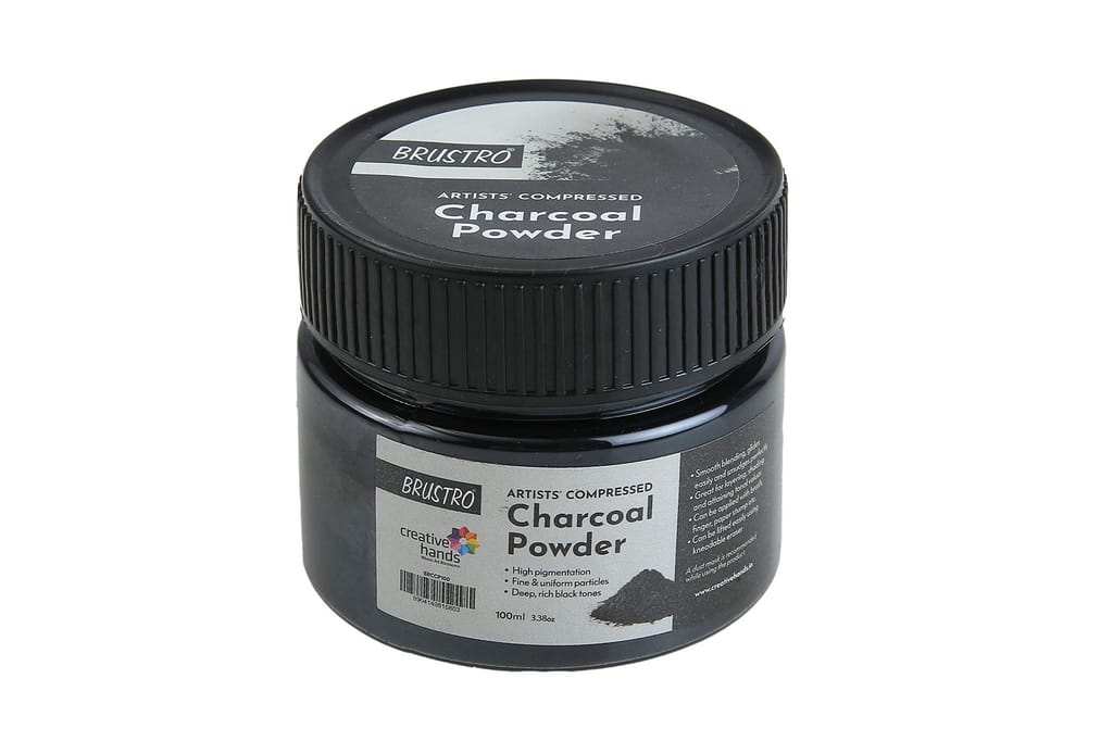 BRUSTRO Artists Compressed Charcoal Powder 100 ml - Stationery | Buy online on ZillyBuy