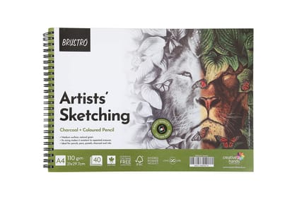 Brustro Artists Sketching Wiro Paper Pad A4-110GSM (40 Sheets)
