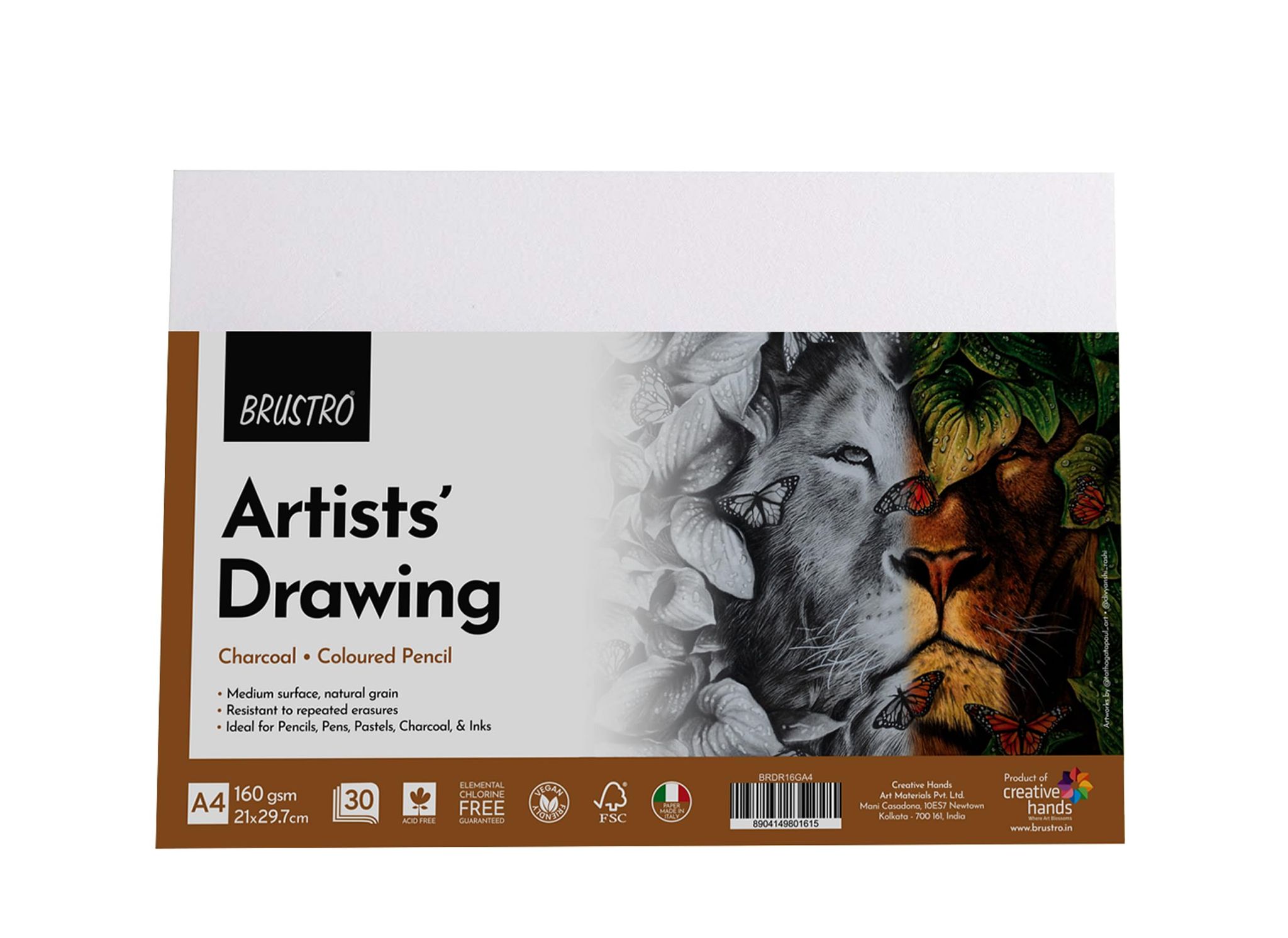 Brustro Artists Drawing Paper 160 GSM A4 Size, Pack of 30 Sheets