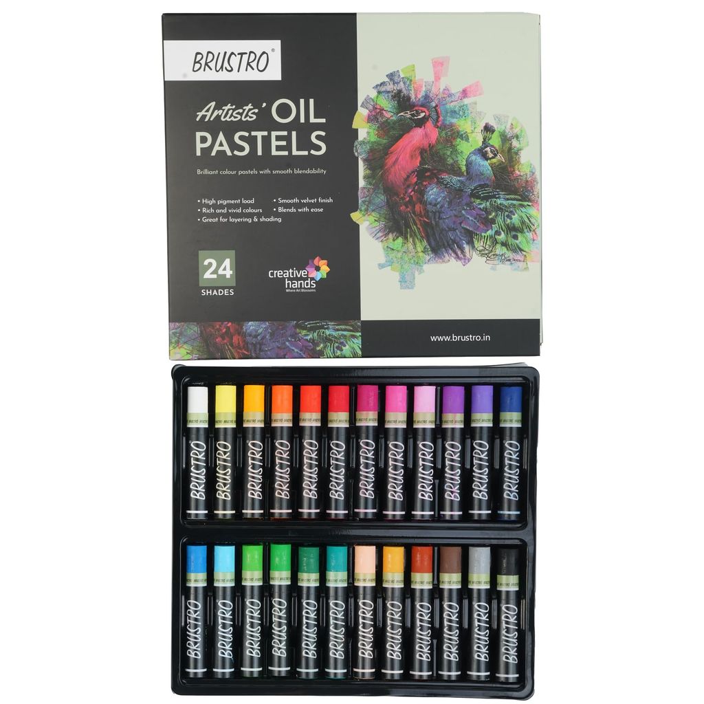 BRUSTRO Artist Oil Pastels Set of 24 (Regular) - Stationery | Buy online on ZillyBuy