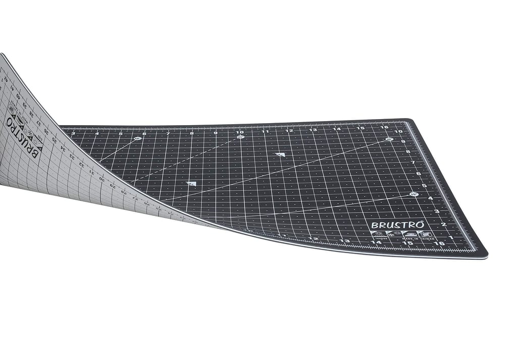BRUSTRO A3 Double Sided Self Healing Eco Friendly 5 Layers Cutting Mat Metric/Imperial 45cm x 30cm Black - Stationery | Buy online on ZillyBuy