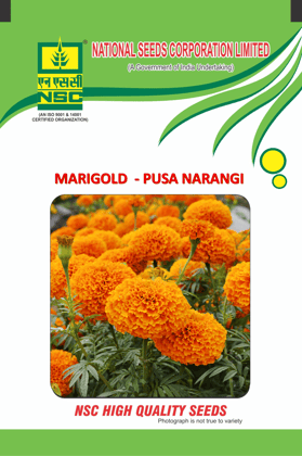 NSC Orange Marigold Flower Seed, Variety: Pusa Narangi , 10 gm
