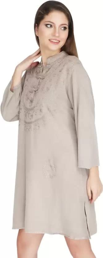 Women's Plus Size Tunic Tops Summer Long Sleeve Round Neck Blouses-Dress Ruffle Flowy Up T Shirts