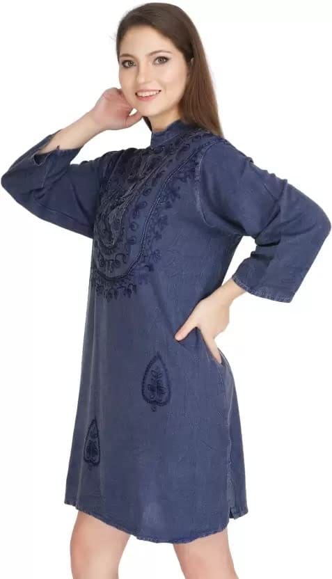 Women's Plus Size Tunic Tops Summer Long Sleeve Round Neck Blouses-Dress Ruffle Flowy Up T Shirts