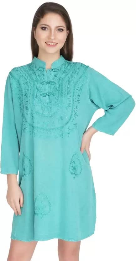 Women's Plus Size Tunic Tops Summer Long Sleeve Round Neck Blouses-Dress Ruffle Flowy Up T Shirts