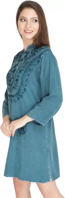 Women's Plus Size Tunic Tops Summer Long Sleeve Round Neck Blouses-Dress Ruffle Flowy Up T Shirts