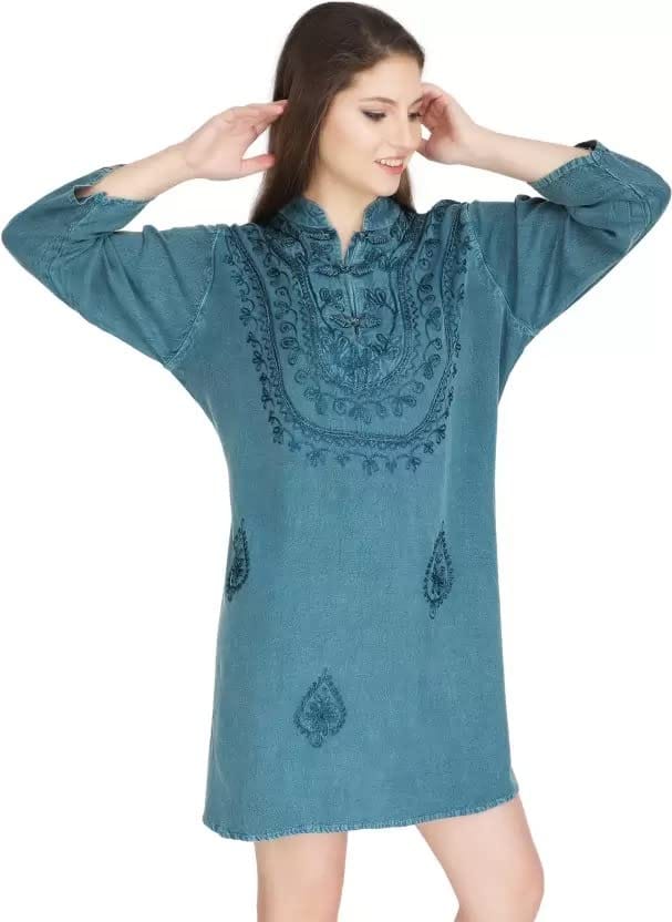 Women's Plus Size Tunic Tops Summer Long Sleeve Round Neck Blouses-Dress Ruffle Flowy Up T Shirts