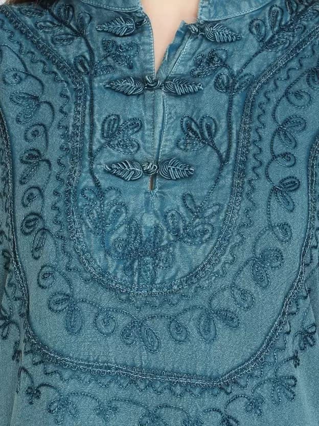 Women's Plus Size Tunic Tops Summer Long Sleeve Round Neck Blouses-Dress Ruffle Flowy Up T Shirts