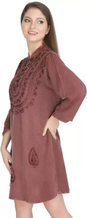 Women's Plus Size Tunic Tops Summer Long Sleeve Round Neck Blouses-Dress Ruffle Flowy Up T Shirts