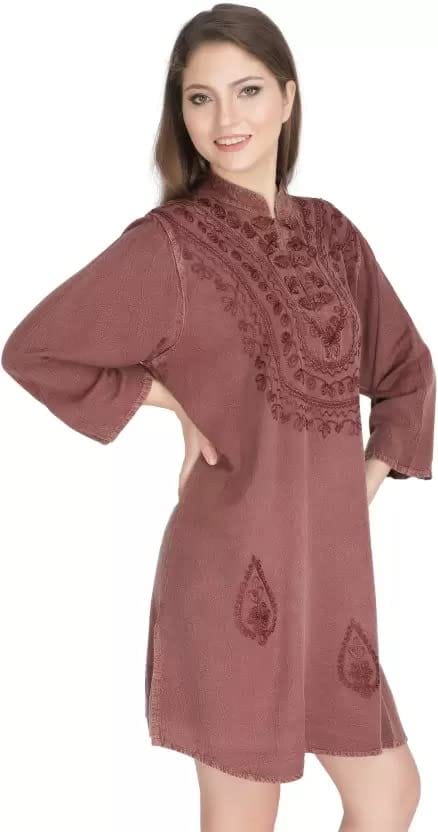 Women's Plus Size Tunic Tops Summer Long Sleeve Round Neck Blouses-Dress Ruffle Flowy Up T Shirts