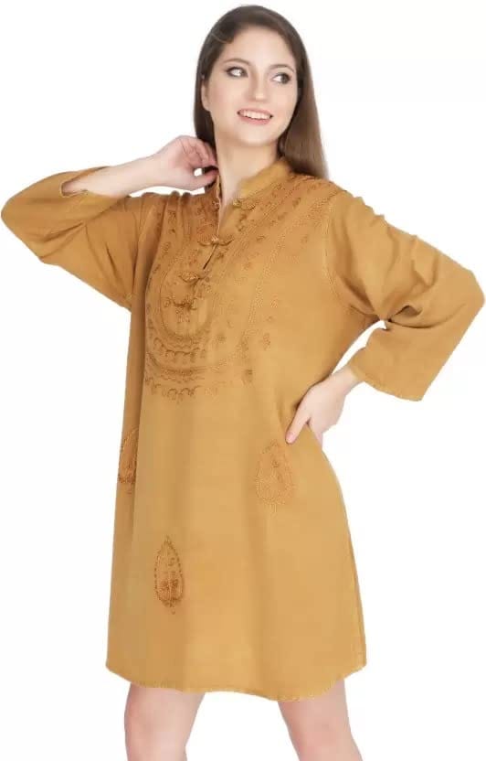 Women's Plus Size Tunic Tops Summer Long Sleeve Round Neck Blouses-Dress Ruffle Flowy Up T Shirts