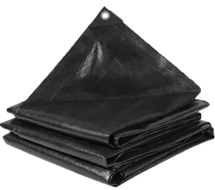 Black HDPE 300 GSM Heavy Duty Plastic Tarpaulin, Size 26x30 Feet, Tirpal, Tadpatri for Multipurpose, Strong and Long Lasting Product