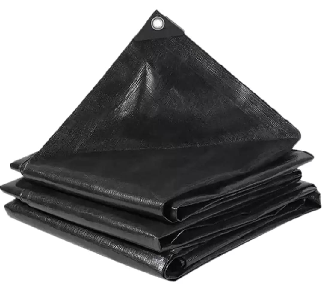 Black HDPE 300 GSM Heavy Duty Plastic Tarpaulin, Size 26x30 Feet, Tirpal, Tadpatri for Multipurpose, Strong and Long Lasting Product
