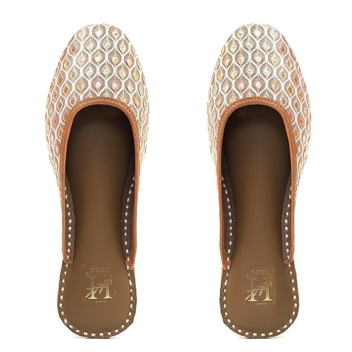 HEER Stylish Back Open Jutti for Women and Girl