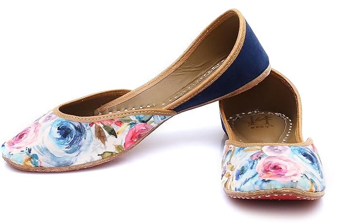 HEER Women's Trendy, Stylish Mojari Jutti with Elegant Hand Embroidery Work