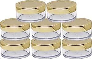 Empty Acrylic San Jar Transparent Cosmetic Container with Leakproof inner lids for Lip Balms, Lip Scrubs, Body Butters, Eyeshadow, Makeup & DIY cosmetics beauty products - PRNT