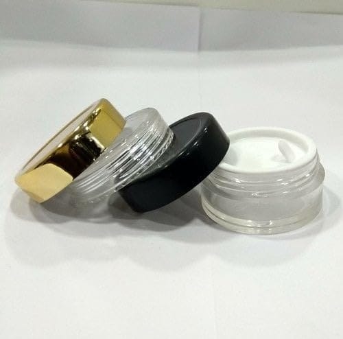 Empty Acrylic San Jar Transparent Cosmetic Container with Leakproof inner lids for Lip Balms, Lip Scrubs, Body Butters, Eyeshadow, Makeup & DIY cosmetics beauty products - PRNT