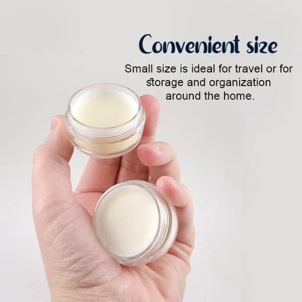 Empty Acrylic San Jar Transparent Cosmetic Container with Leakproof inner lids for Lip Balms, Lip Scrubs, Body Butters, Eyeshadow, Makeup & DIY cosmetics beauty products - PRNT