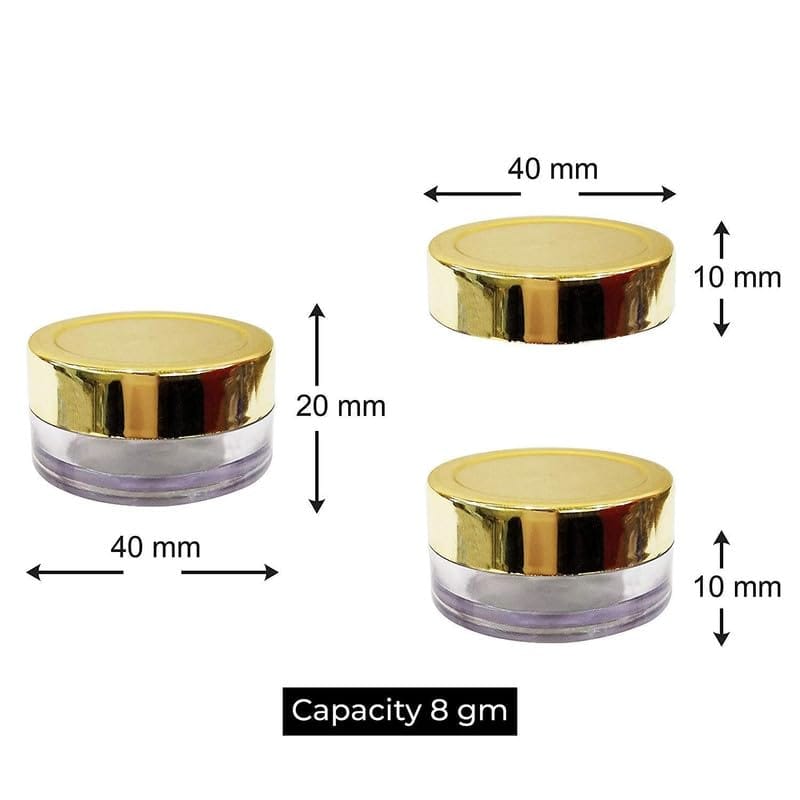 Empty Acrylic San Jar Transparent Cosmetic Container with Leakproof inner lids for Lip Balms, Lip Scrubs, Body Butters, Eyeshadow, Makeup & DIY cosmetics beauty products - PRNT