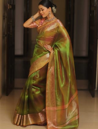 Banarasi Powerloom Shaded Tissue Saree