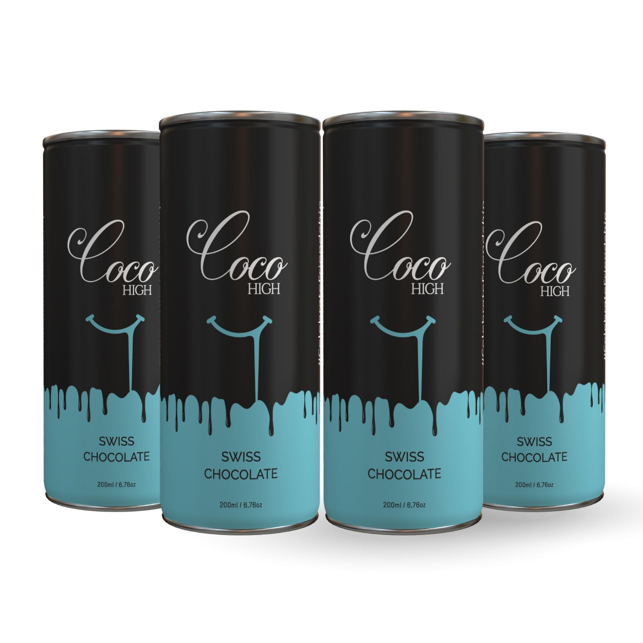 COCOHIGH Swiss Chocolate Drink Can - 200 ml Pack of 4