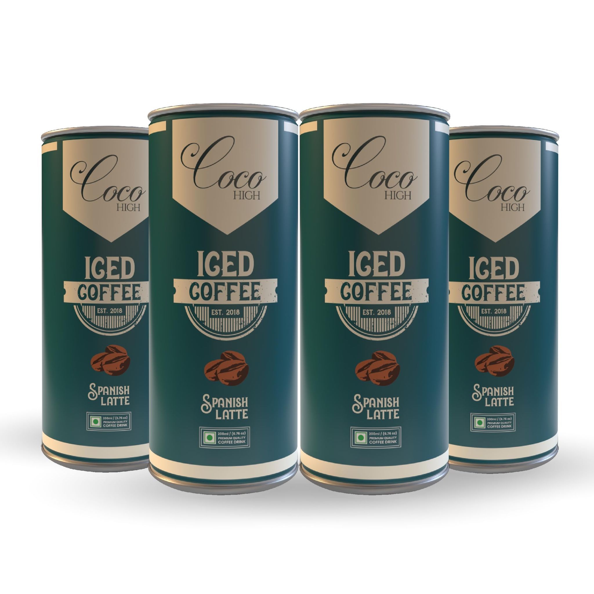 Cocohigh Spanish Latte Drink Can - 200 ml (Pack Of 4)