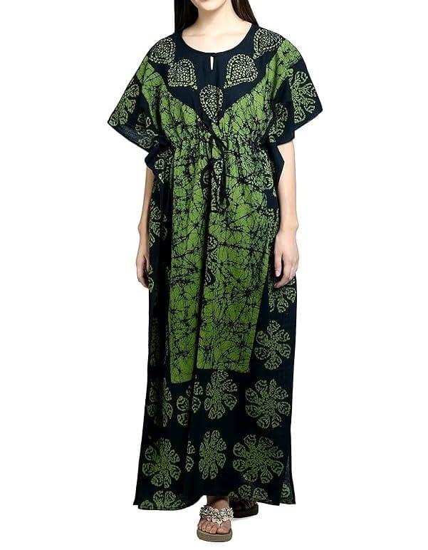 Ukal Cotton Regular Printed Round Neck Floor Length Nighty Night Gown Maxi