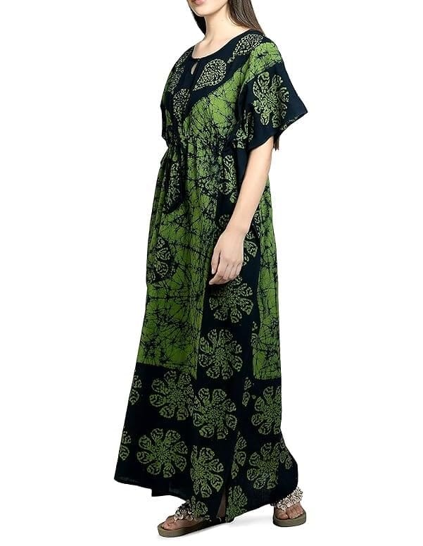 Ukal Cotton Regular Printed Round Neck Floor Length Nighty Night Gown Maxi