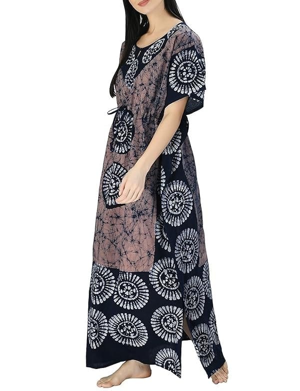 Ukal Cotton Regular Printed Round Neck Floor Length Nighty Night Gown Maxi