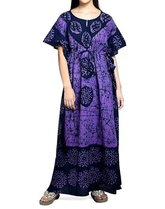 Ukal Cotton Regular Printed Round Neck Floor Length Nighty Night Gown Maxi