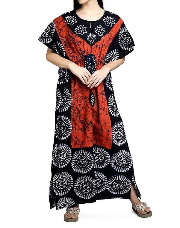 Ukal Cotton Regular Printed Round Neck Floor Length Nighty Night Gown Maxi