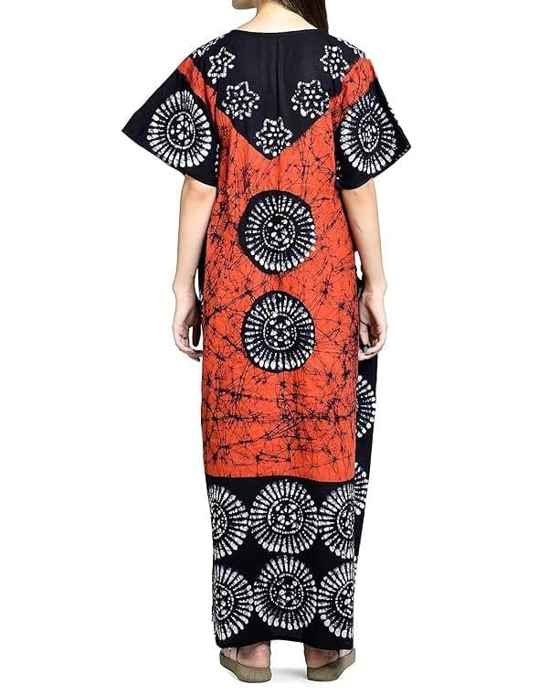 Ukal Cotton Regular Printed Round Neck Floor Length Nighty Night Gown Maxi