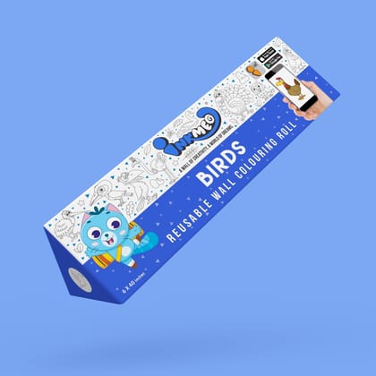 Birds Reusable Wall Colouring Roll (6 Inch)-AR Interactive Learning