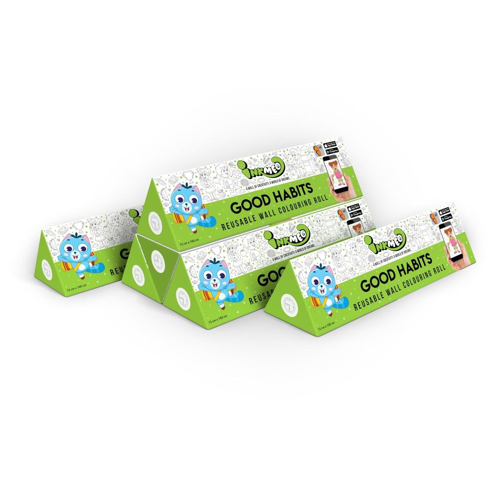 Good Habits Reusable Wall Colouring Roll (6 inch)-Augmented Learning