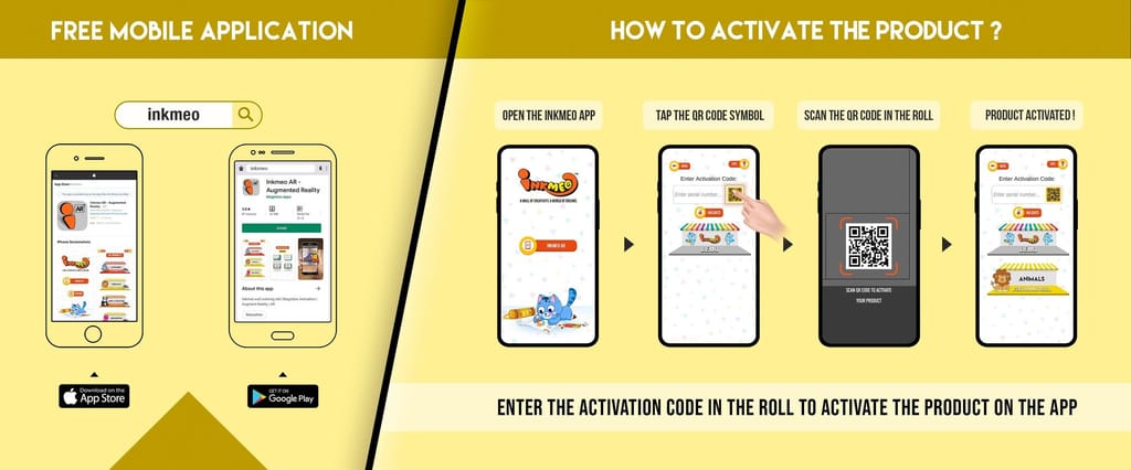 Animals Reusable Wall Colouring Roll (6 Inch) - AR Interactive Learning