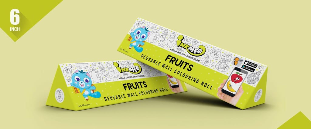 Fruits Reusable Wall Colouring Roll (6 Inch)- AR Interactive Learning