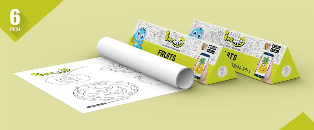 Fruits Reusable Wall Colouring Roll (6 Inch)- AR Interactive Learning