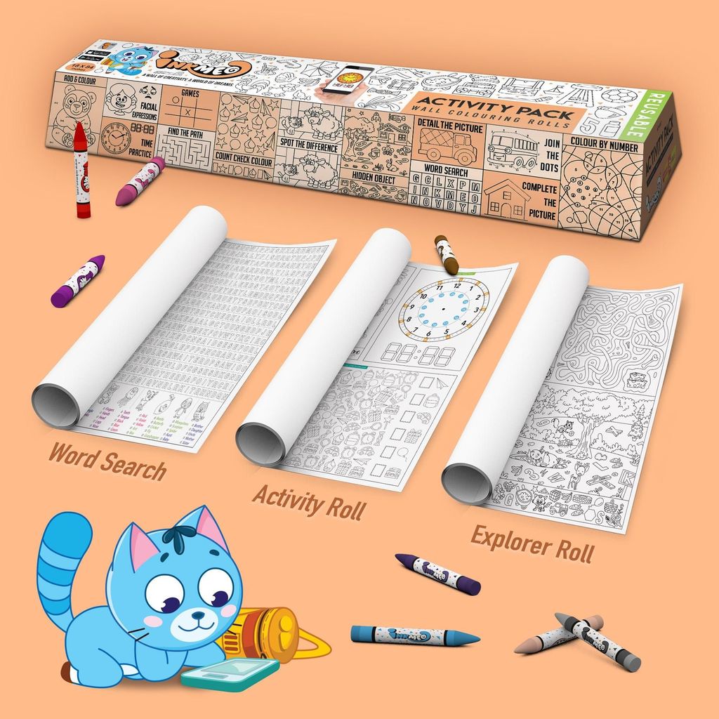Activity Pack Reusable Wall Colouring Roll-AR-Enabled Education